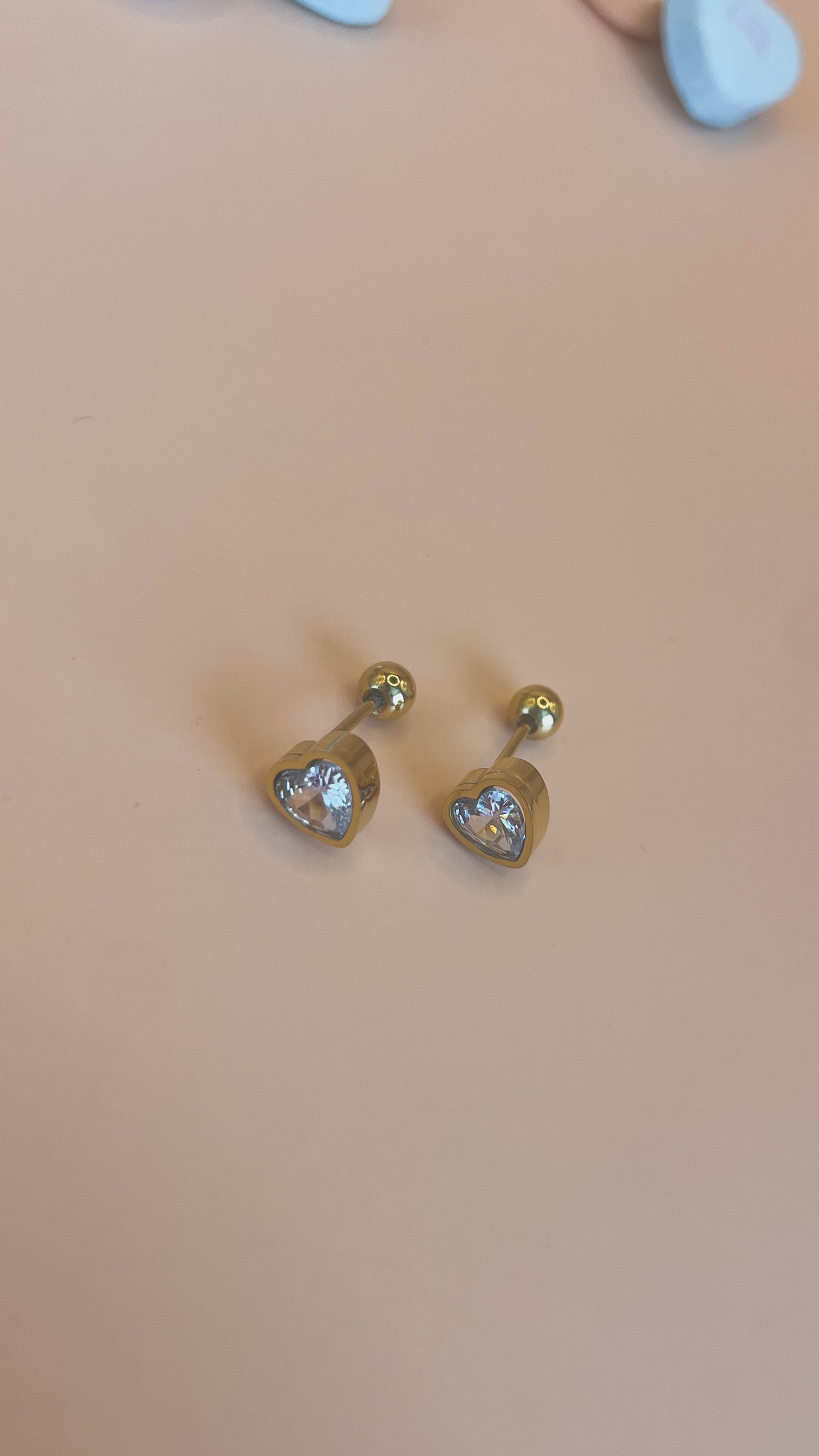 Je t'aime | Diamond Heart Screw Back