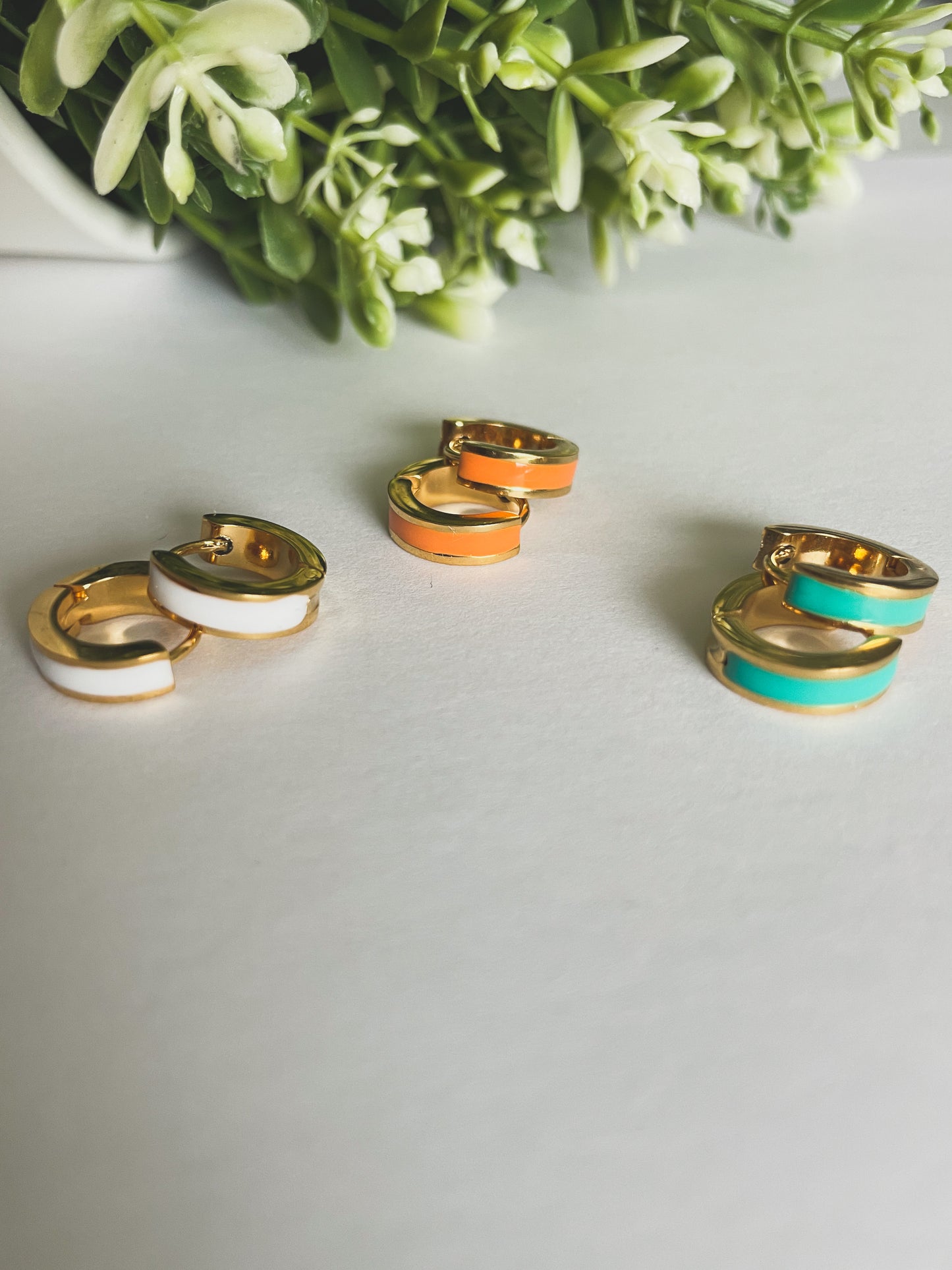 Marley | Colored Huggie Earrings