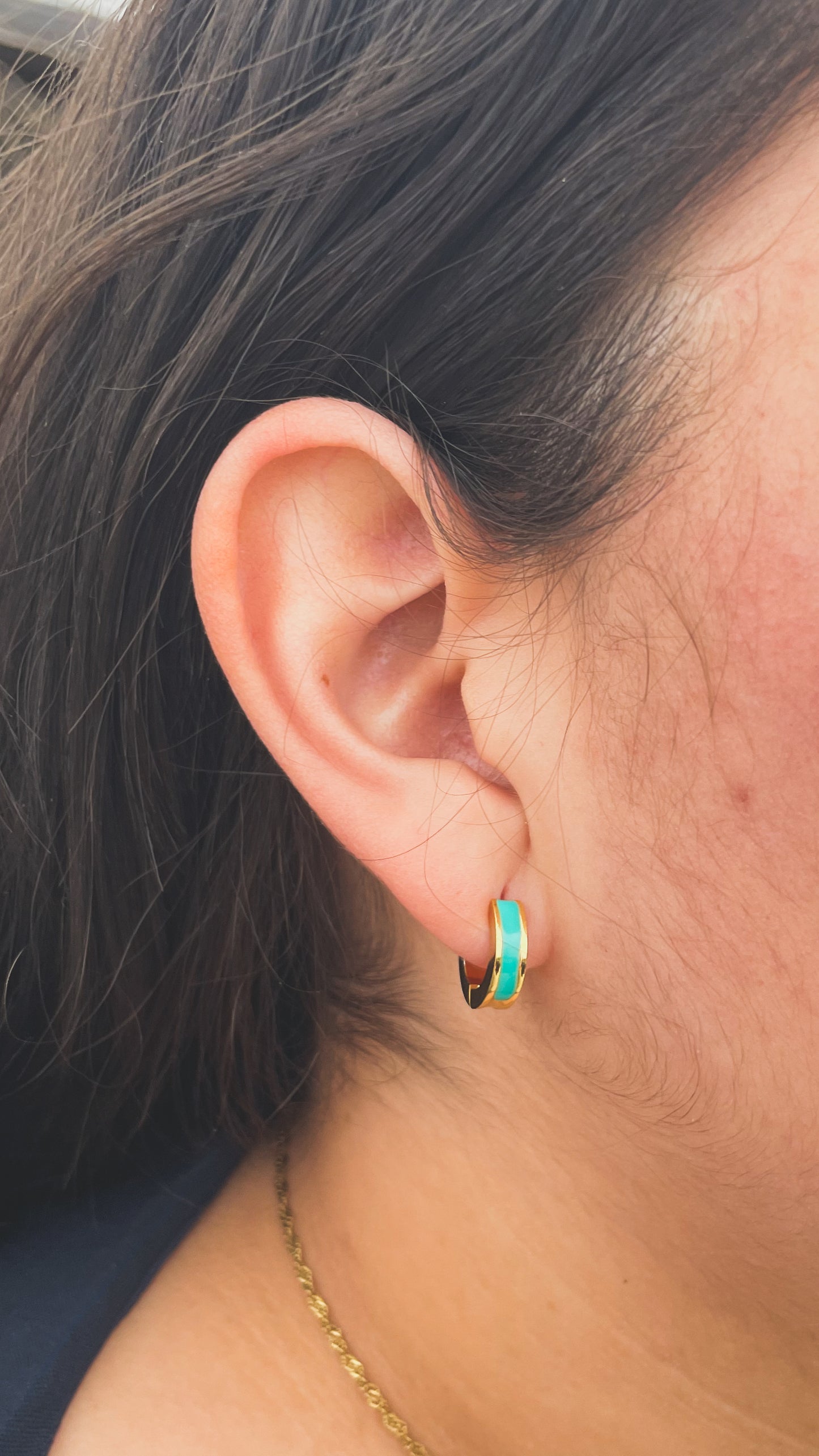 Marley | Colored Huggie Earrings