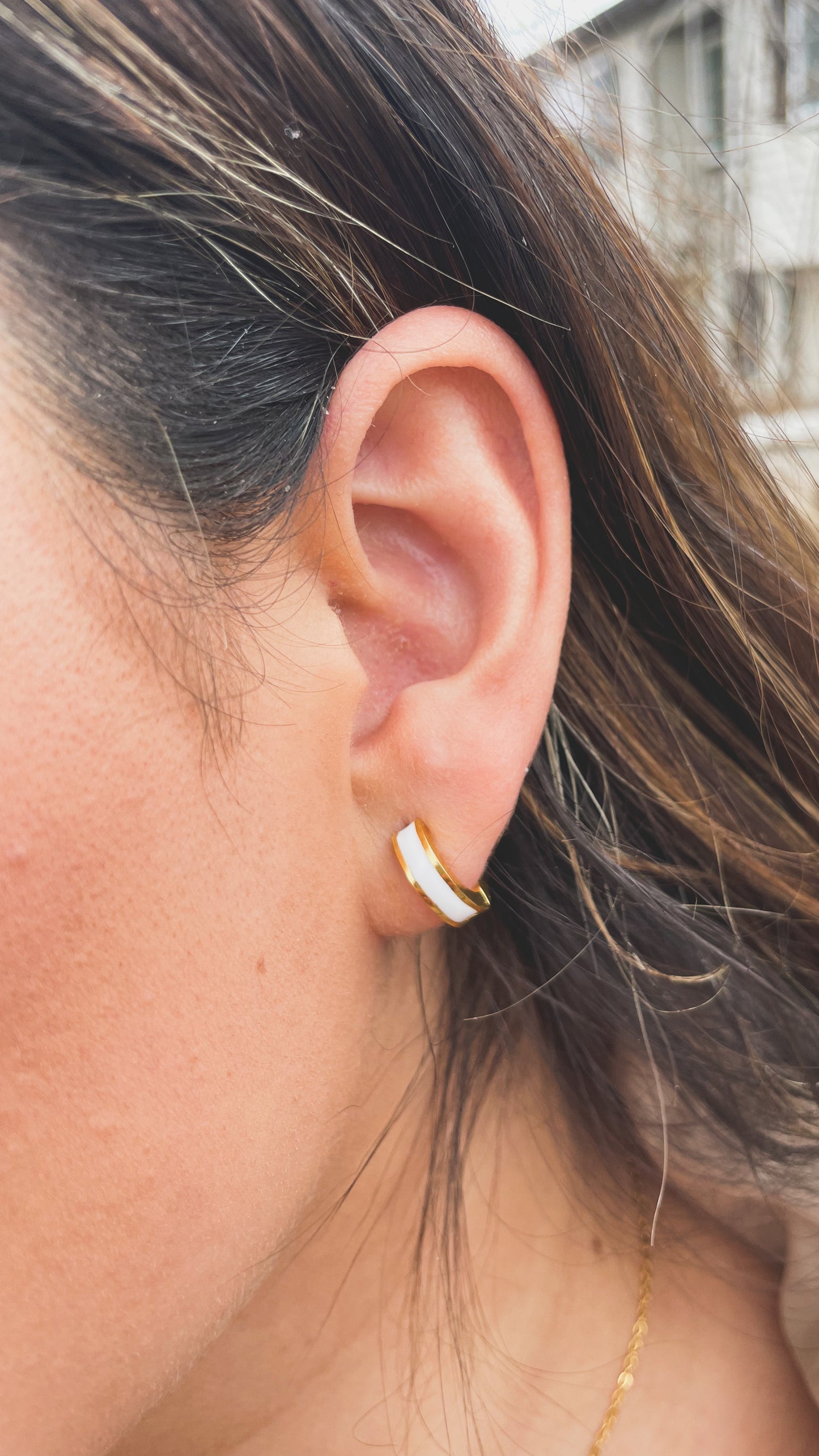 Marley | Colored Huggie Earrings