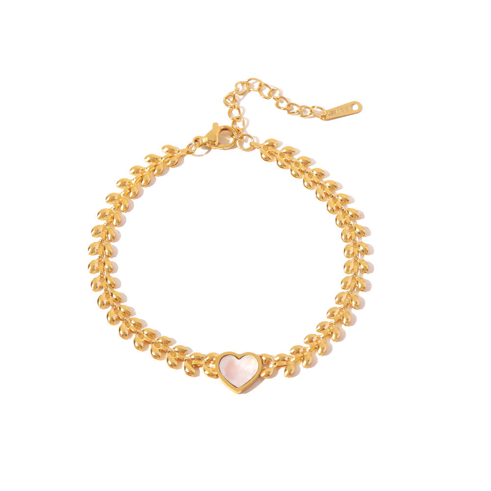 Valentine | White Shell Heart Bracelet – A Ella Jewelry