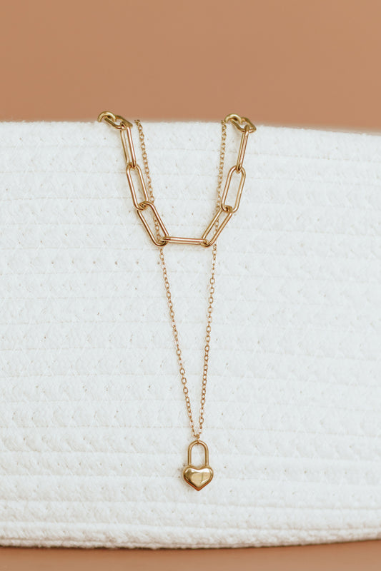 Serenity| Paperclip Heart PadLock