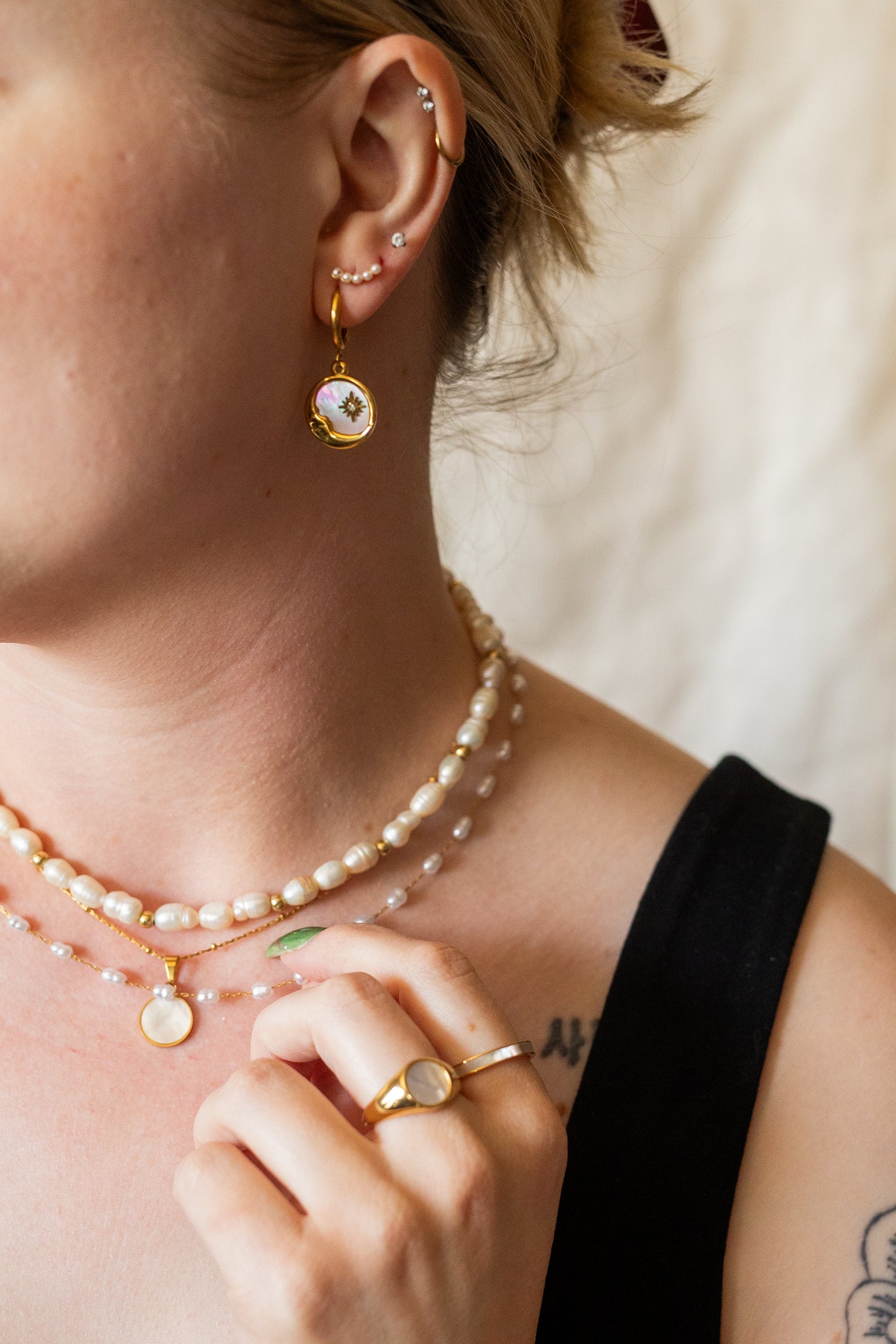 Paloma |Beaded Freshwater Pearl Necklace