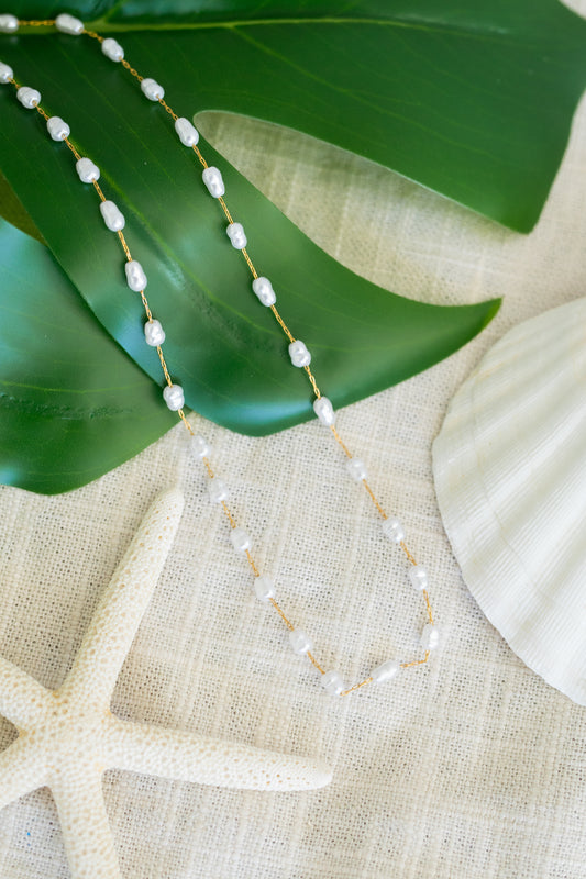 Paloma |Beaded Freshwater Pearl Necklace