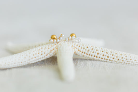 Serena | Pearl Screwback Earrings