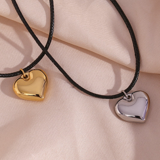 Secret | Solid Heart Pendant Necklace