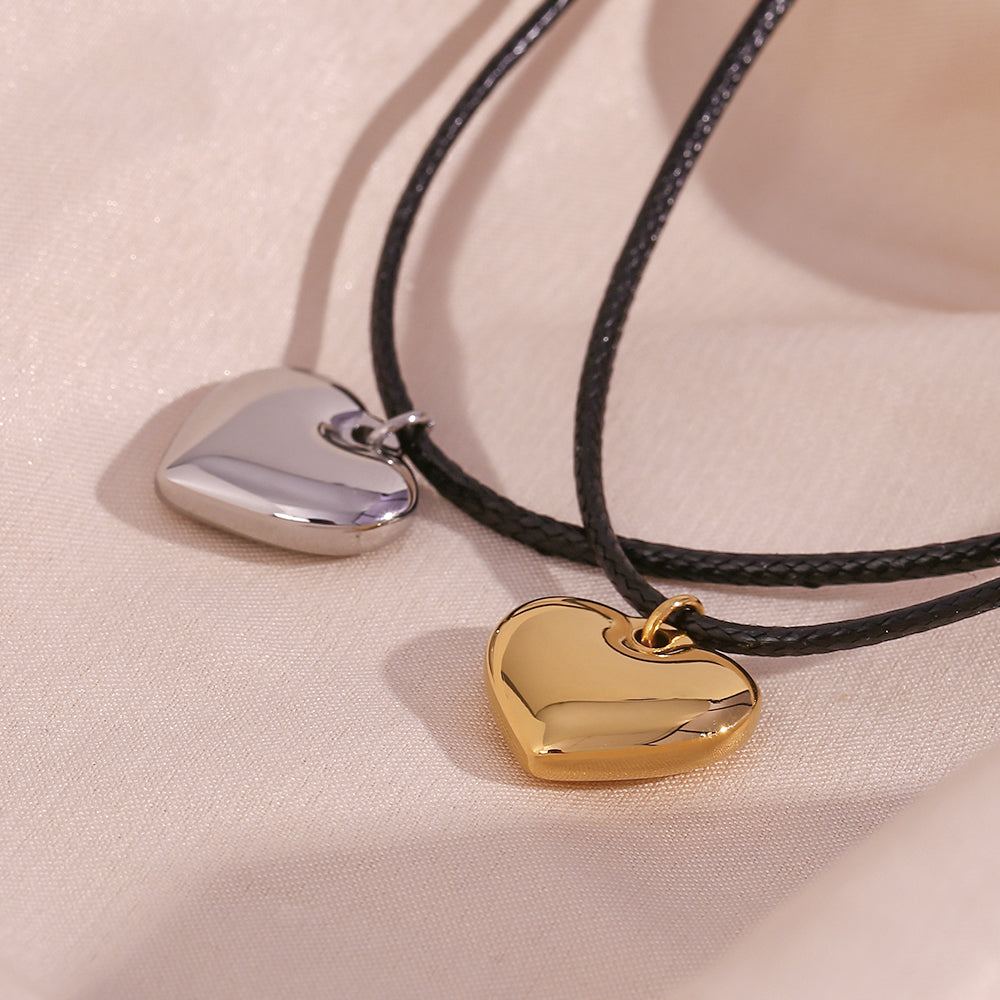 Secret | Solid Heart Pendant Necklace