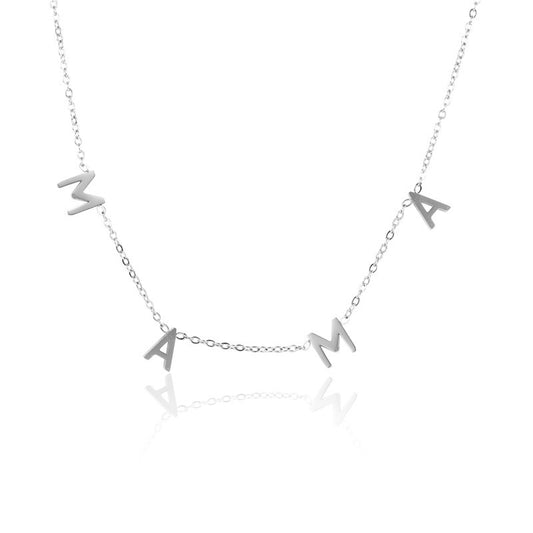 Dangling Letter MAMA Necklace