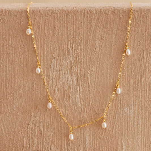 Agua | Pearl Droplet Necklace