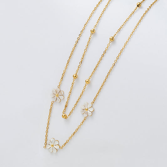 Bellis | Double Layer Daisy Necklace