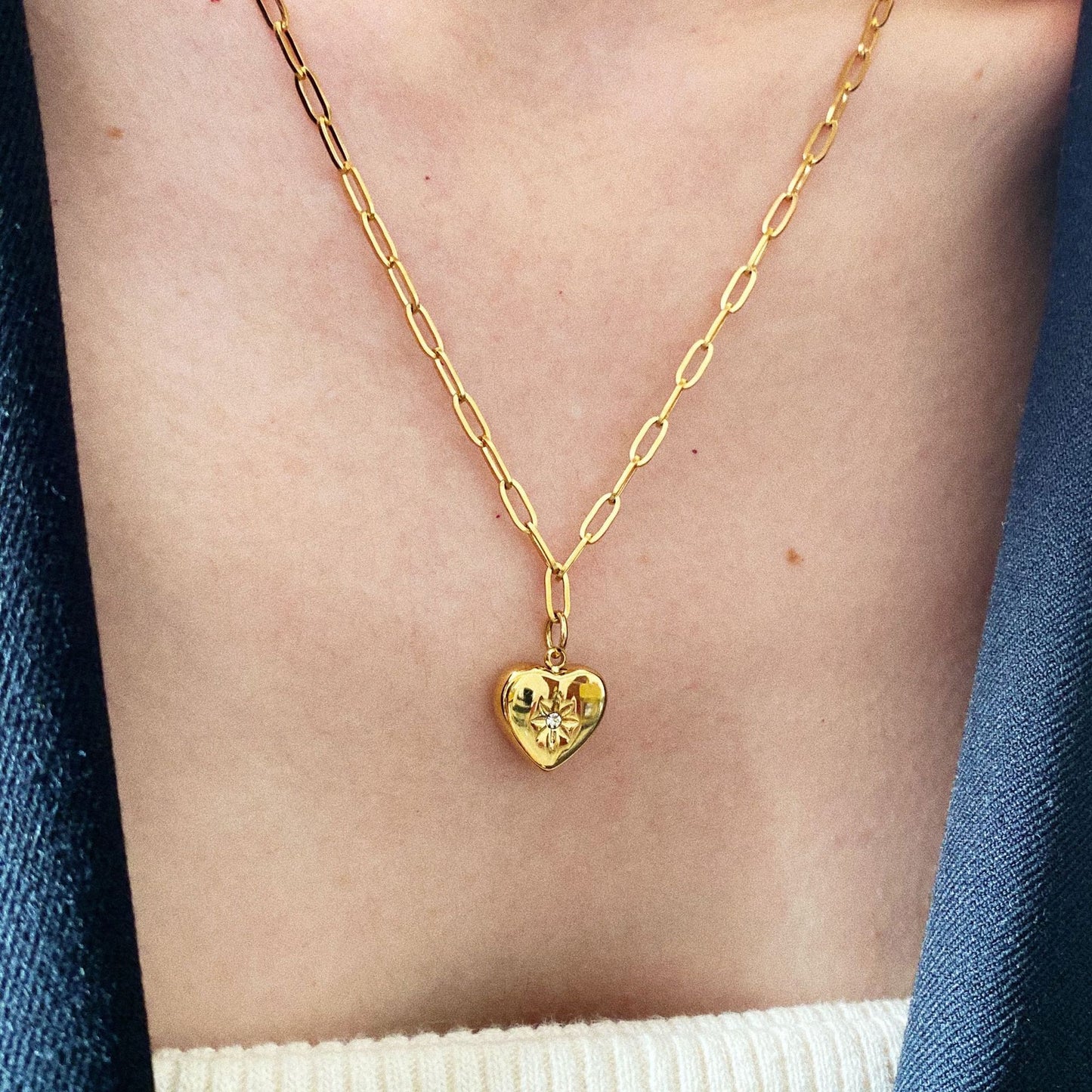 Meagan | Paperclip Heart Pendant