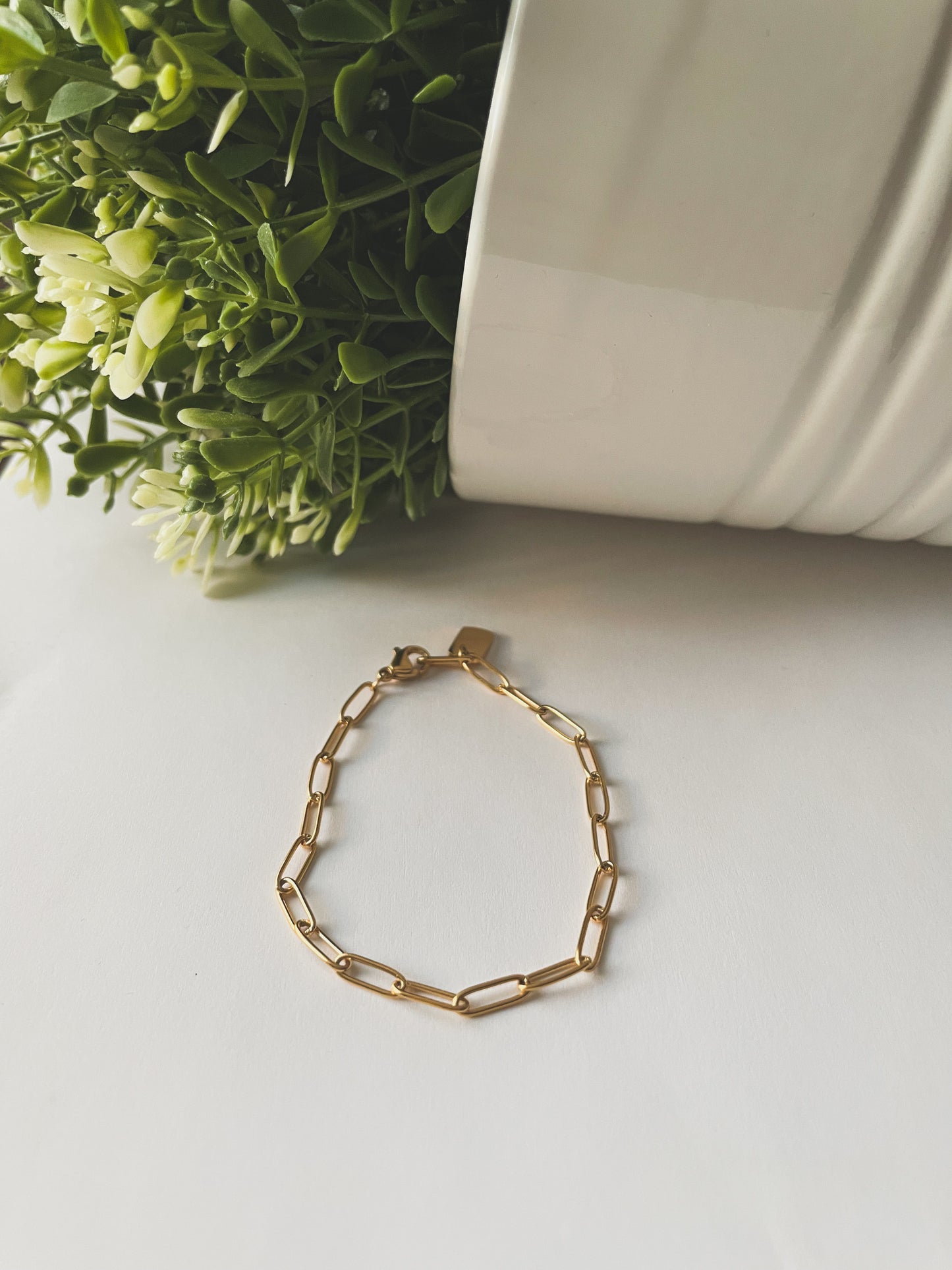 Tilly | 18k Paperclip Chain Bracelet