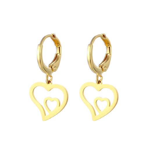Be Mine | Double Heart Huggie Earrings